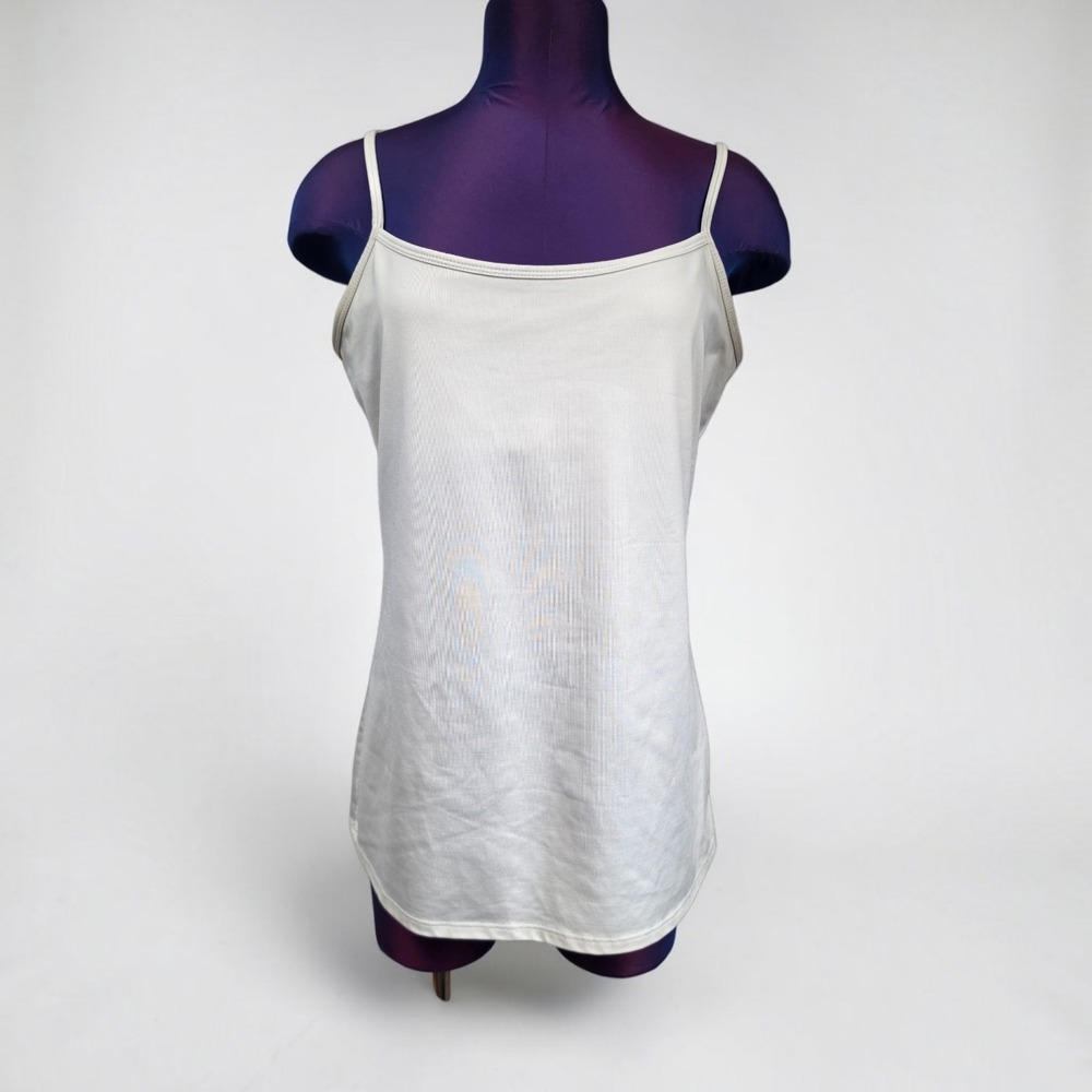 New York & Company Women White Shelf Bra Camisole Large Y2K Vintage